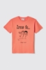 T-shirt in jersey paricollo • Arancione melone