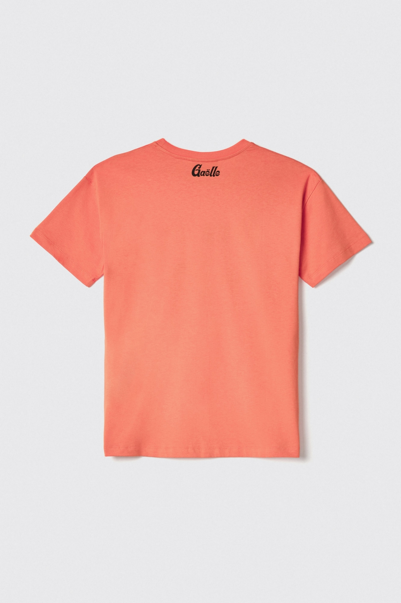 T-shirt in jersey paricollo • Arancione melone