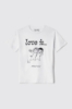 T-shirt in jersey paricollo • Bianco