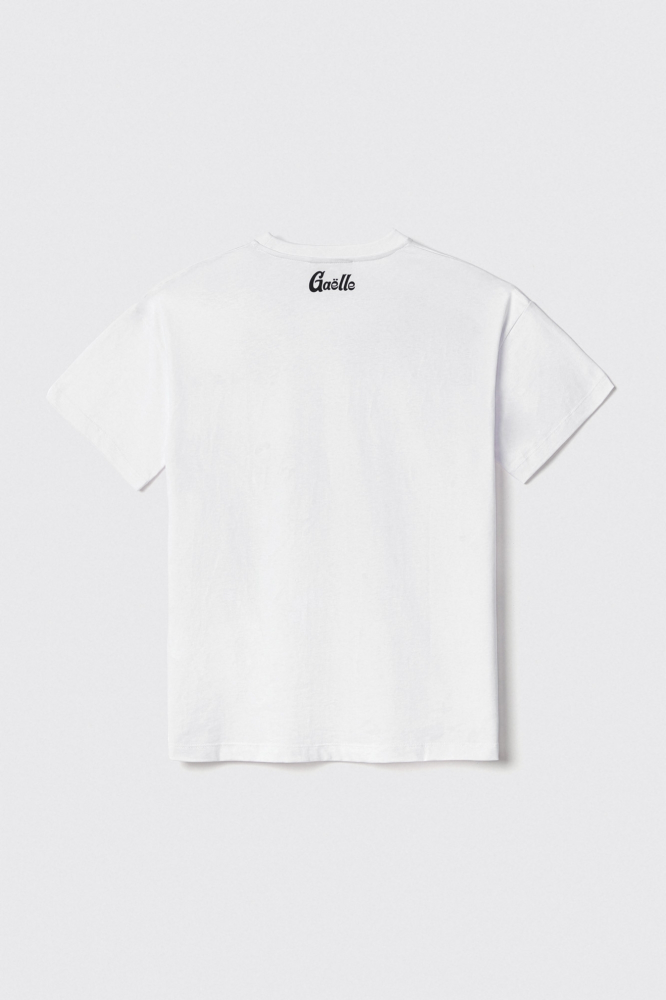 T-shirt in jersey paricollo • Bianco