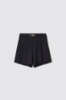 Short in cady con pinces sul davanti • Nero
