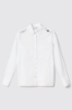 Camicia con applicazione morsetti • Bianco