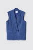 Gilet lungo over doppiopetto • Blue