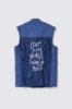 Gilet lungo over doppiopetto • Blue