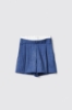 Short con piegoni e tasche nel fianco e boxer elastico • Blue