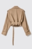 Trench corto oversize doppiopetto in gabardina • Safari