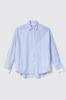Camicia con doppio polsino in popeline bastonetto • Azzurro