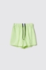 Short con elastici in popeline bastonetto • Lime