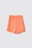 Short in felpa con cinto elastico e stampa • Arancio