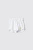 Short in felpa con elastico e stampa • Bianco