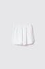 Short in felpa con elastico e stampa • Bianco