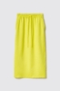 Gonna midi in felpa con cinto elastico con dettagli taglio vivo e ricamo • Lime