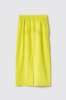 Gonna midi in felpa con cinto elastico con dettagli taglio vivo e ricamo • Lime