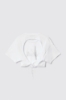 T shirt jersey paricollo con stampa • Bianco