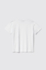 T shirt jersey paricollo con maxi stampa • Bianco