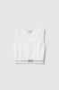 Top con elastico al fondo • Bianco