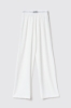 Pantalone largo con cinto logato • Bianco