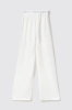 Pantalone largo con cinto logato • Bianco
