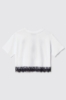 T shirt crop paricollo • Bianco