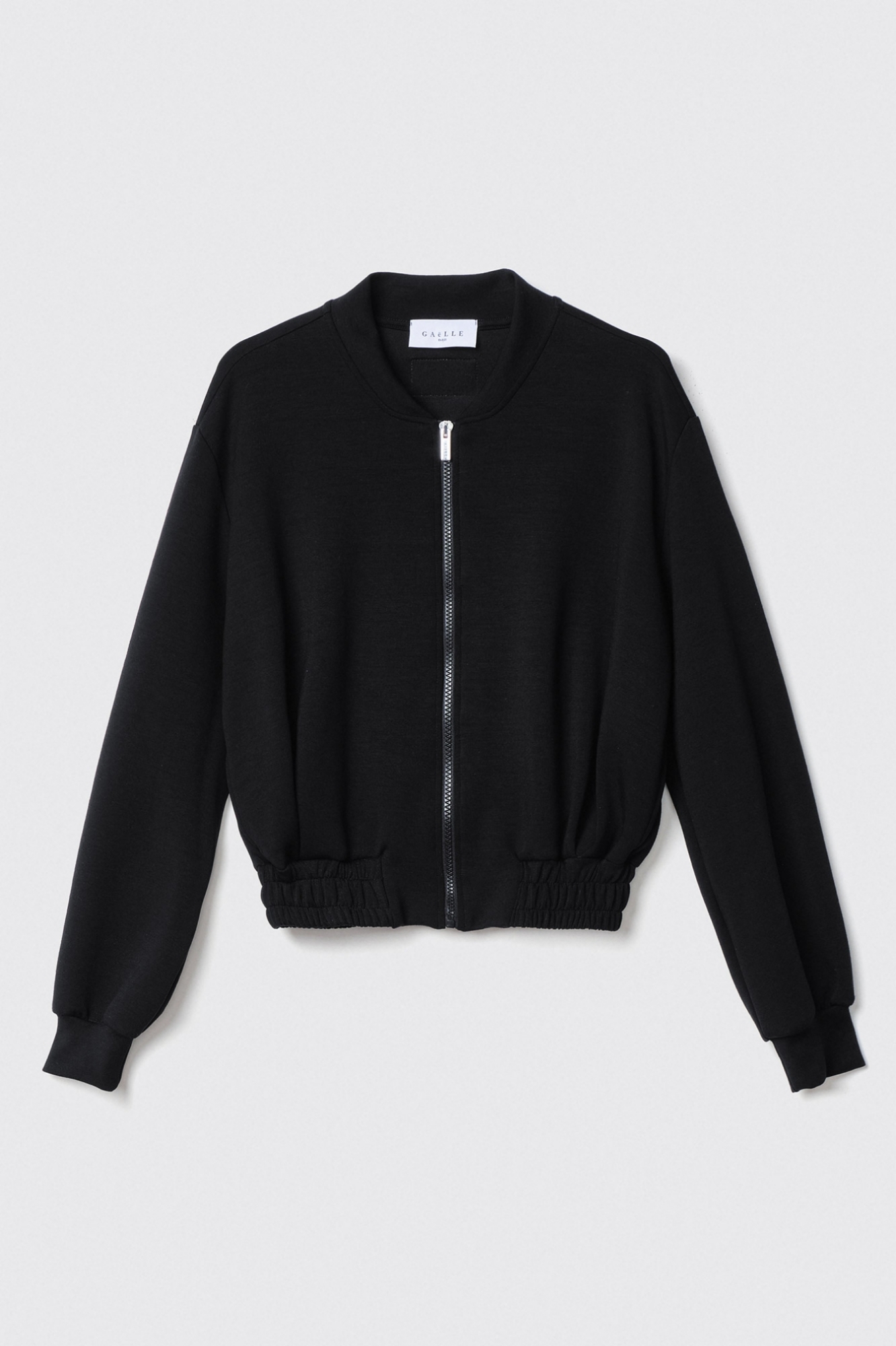 Bomber cropped zippato • Nero