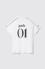 Maxi t-shirt paricollo con taglio raglan • Bianco