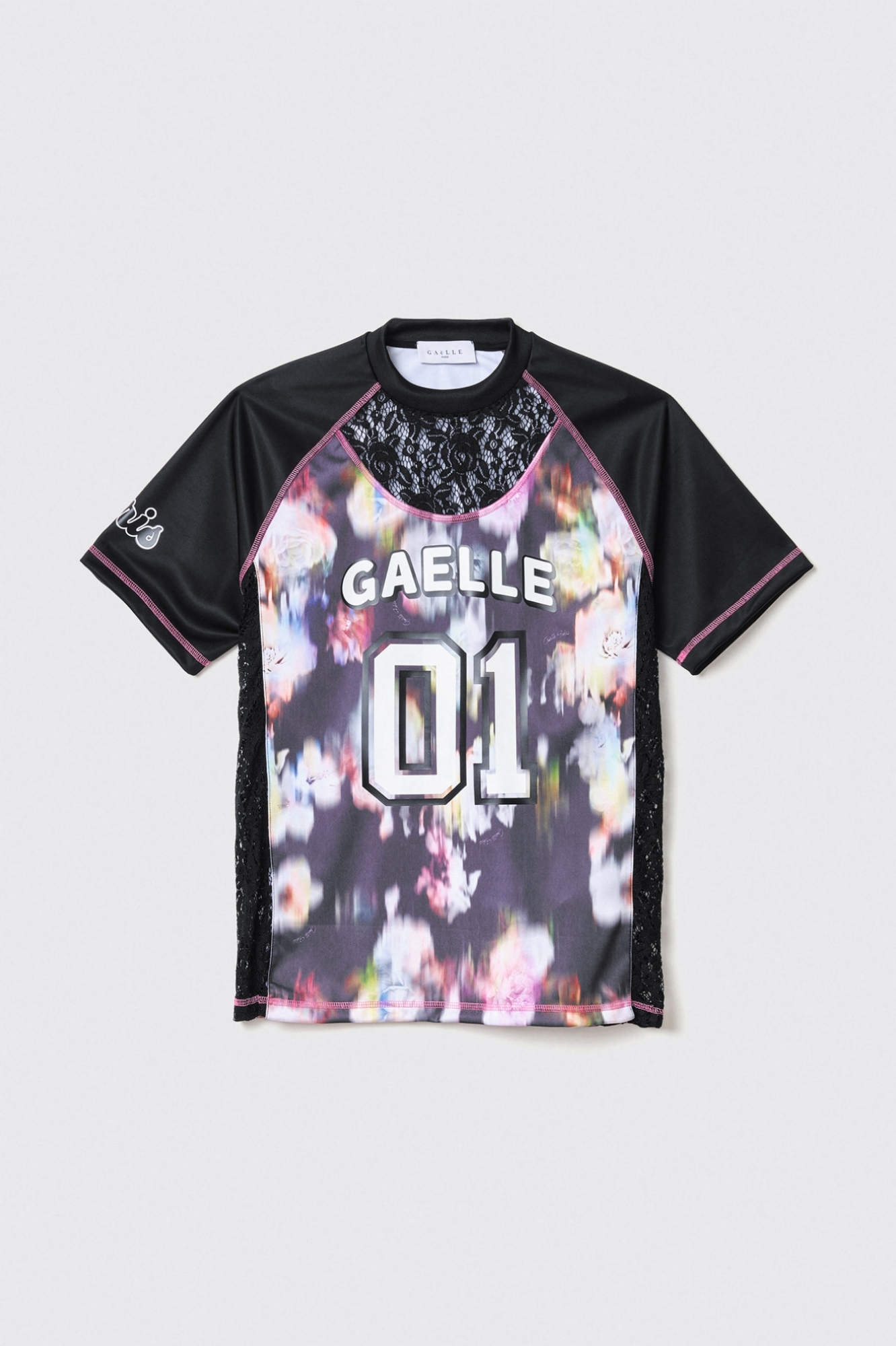 T-shirt paricollo raglan • Nero