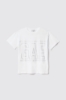 T shirt in jersey paricollo con strass • Bianco