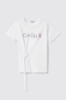 T shirt in jersey con ricamo • Bianco