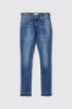 Pantalone mandy skinny carry over con morsetti • Blu