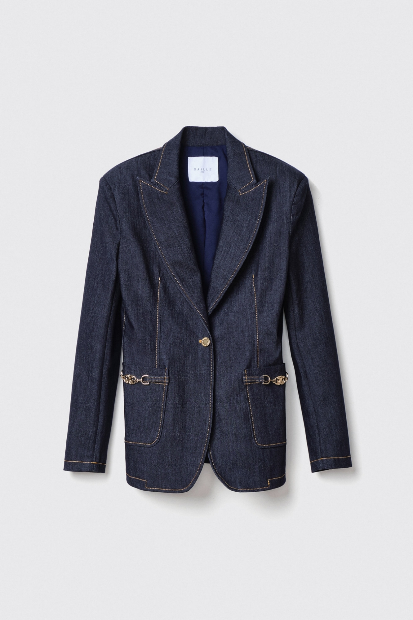 Blazer maxi con spalline • Blu