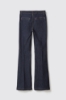 Pantalone flare slim con orlo fondo • Blu