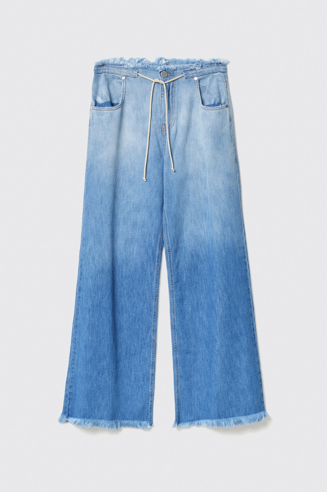 Pantalone maxi palazzo con coulisse • Blu