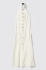 Abito chemisier lungo in twill • Gesso