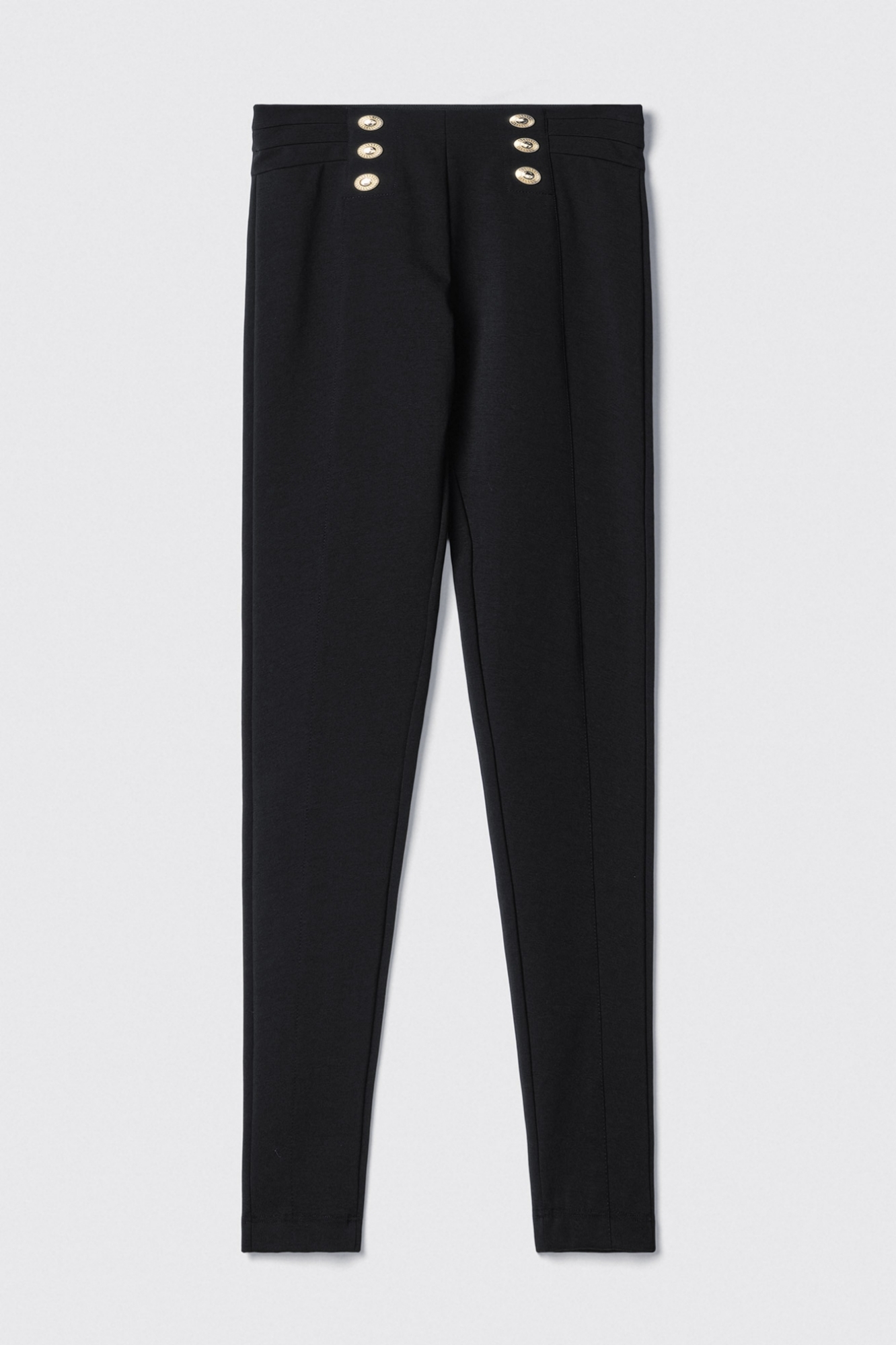 Leggings a vita alta in punto milano • Nero
