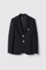 Giacca monopetto sfiancata in cady • Nero