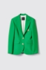 Giacca monopetto sfiancata in cady • Verde