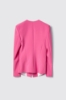 Giacca doppiopetto sfiancata in cady • Fucsia