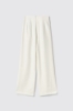 Pantalone a vita alta con riprese in cady • Gesso