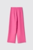 Pantalone a vita alta con riprese in cady • Fucsia