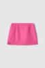 Gonna mini svasata in cady con bottoni • Fucsia