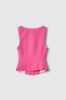 Top smanicato con bottoni in cady • Fucsia
