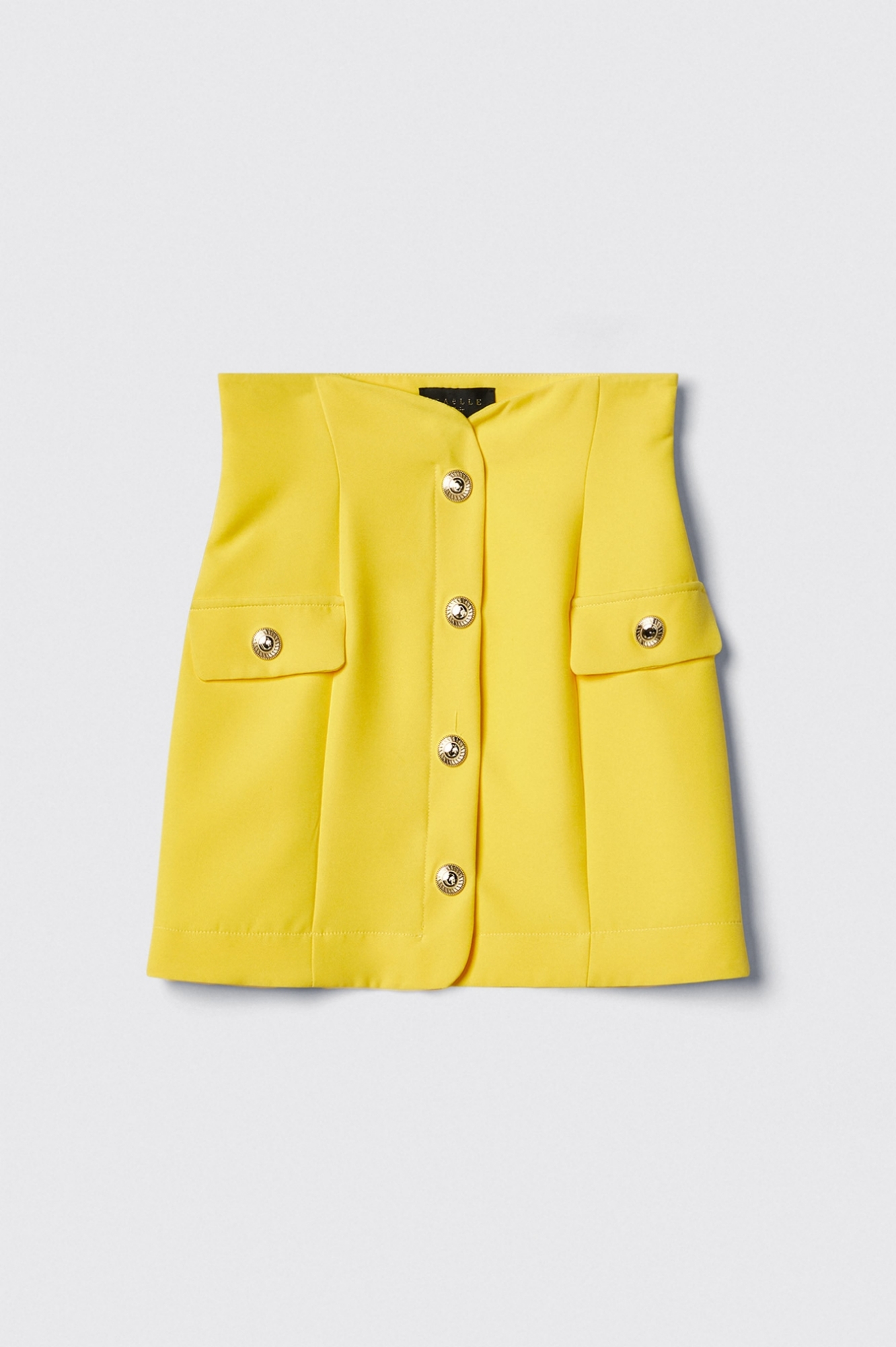 Gonna corta bustier in cady • Giallo