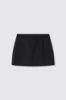 Gonna corta con tasche in cady • Nero