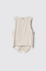 Gilet monopetto gessato • Gesso