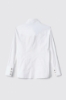 Camicia sfiancata in popeline con bottoni • Gesso