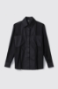 Camicia con tasche in georgette e popeline • Nero