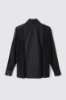 Camicia con tasche in georgette e popeline • Nero