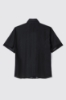 Camicia over in georgette e popeline • Nero