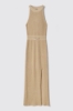Abito con scollo halter in costina • Deserto