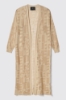Cardigan lungo in maglia lurex • Deserto